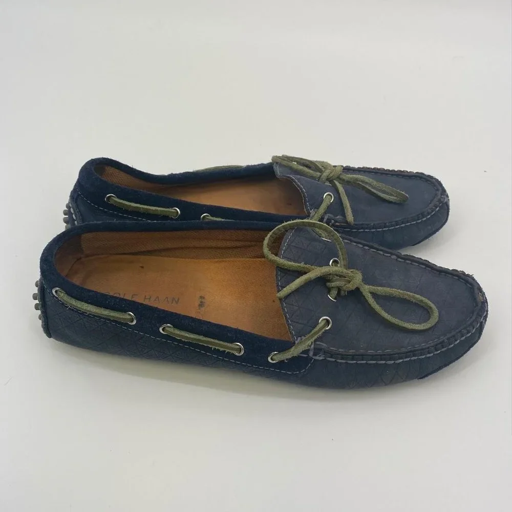 COLE HAAN BLUE SUEDE SLIP ON‎ LOAFERS